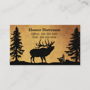 Bull Elk Hunter Outfiteure Beruflich Visitenkarte