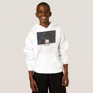 Bull Elk im Winter Hoodie