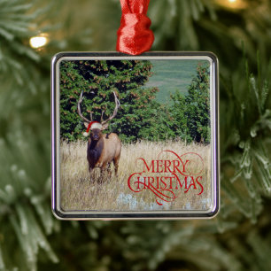 Bull Elk Ornament Aus Metall