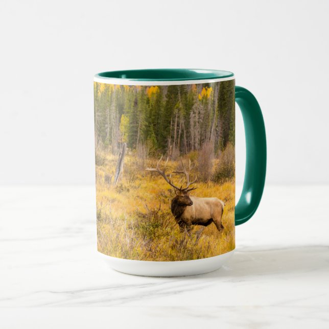 Bull Elk | Rocky Mountain Nationalpark Colorado Tasse (VorderseiteRechts)