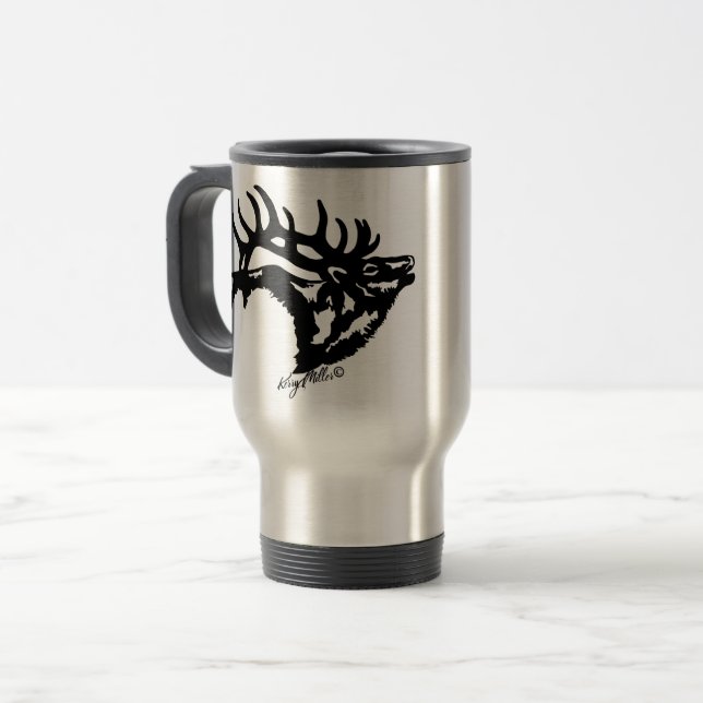 Bull Elk Travel Mug Reisebecher (Vorderseite Links)