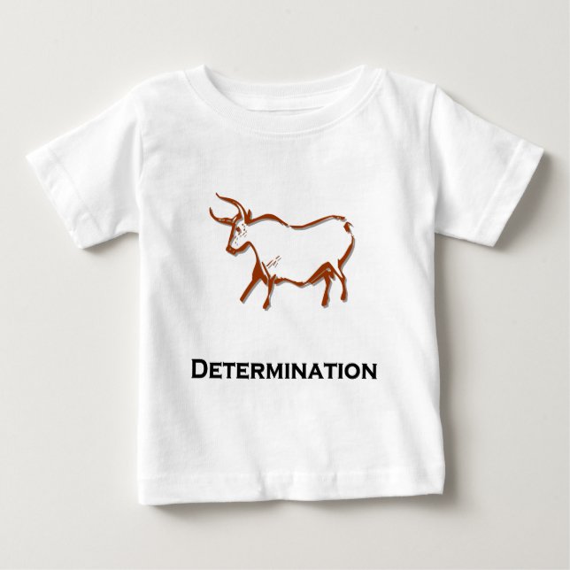 Bull Entschlossenheit Brown Baby T-shirt (Vorderseite)