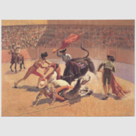 Bull Fight in Mexico (von Frederic Remington) Seidenpapier