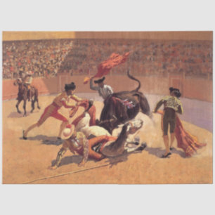 Bull Fight in Mexico (von Frederic Remington) Seidenpapier