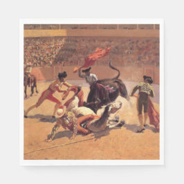 Bull Fight in Mexico (von Frederic Remington) Serviette