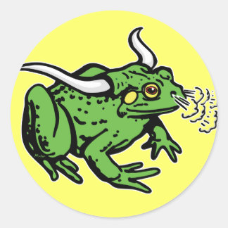 Bull Frog von Mudge Studios Runder Aufkleber