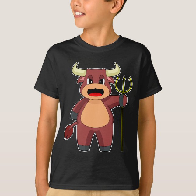 Bull Halloween Devil T-Shirt (Vorderseite)