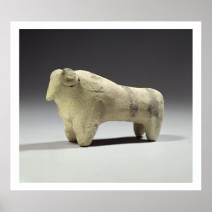 Bull im Ubaid-Stil, c.4000-3500 v. Chr. (Terrakott Poster