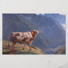 Bull in den Alpen (von Eugène Burnand) Briefpapier