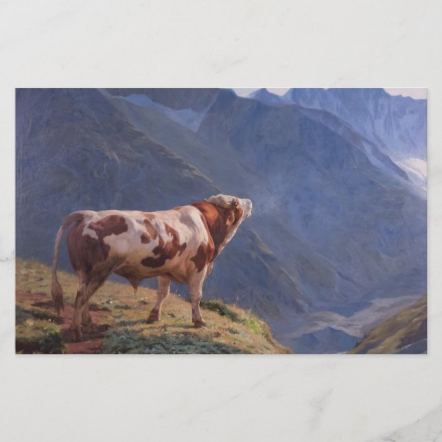Bull in den Alpen (von Eugène Burnand) Briefpapier (Vorderseite)