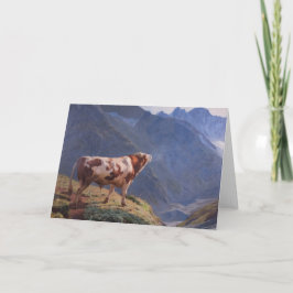 Bull in den Alpen (von Eugène Burnand) Karte