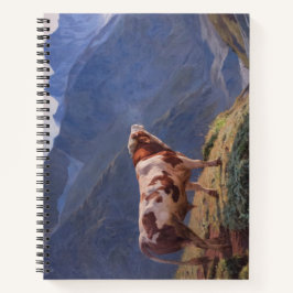 Bull in den Alpen (von Eugène Burnand) Notizbuch