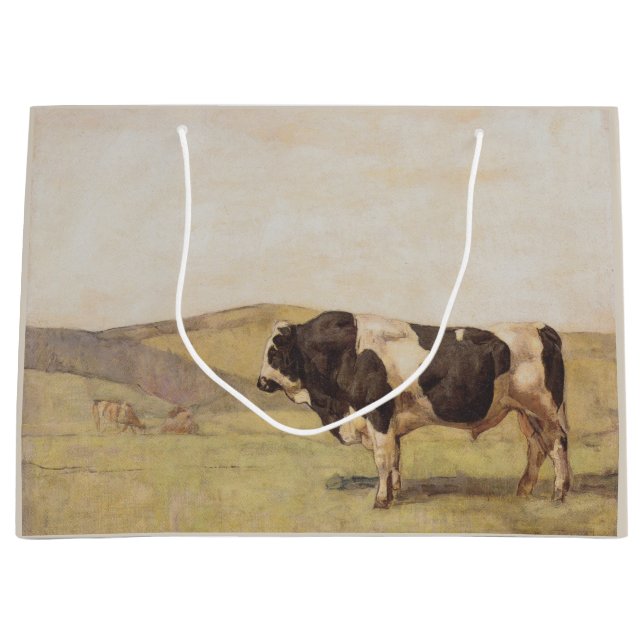 Bull in einer ländlichen Landschaft (von Ferdinand Große Geschenktüte (Vorderseite)