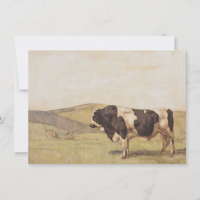 Bull in einer Schweizer Landschaft (von Ferdinand  Karte (Vorderseite)