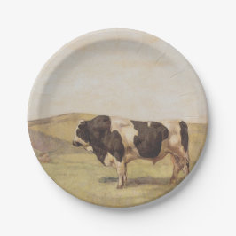 Bull in einer Schweizer Landschaft (von Ferdinand  Pappteller