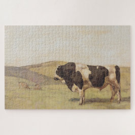 Bull in einer Schweizer Landschaft (von Ferdinand  Puzzle
