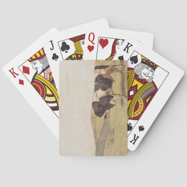 Bull in einer Schweizer Landschaft (von Ferdinand  Spielkarten (Rückseite)