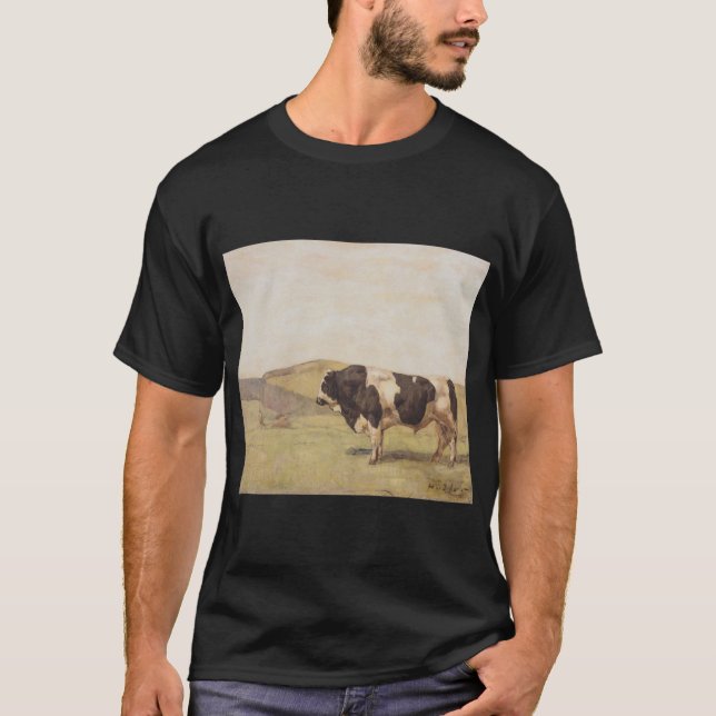Bull in einer Schweizer Landschaft (von Ferdinand  T-Shirt (Vorderseite)