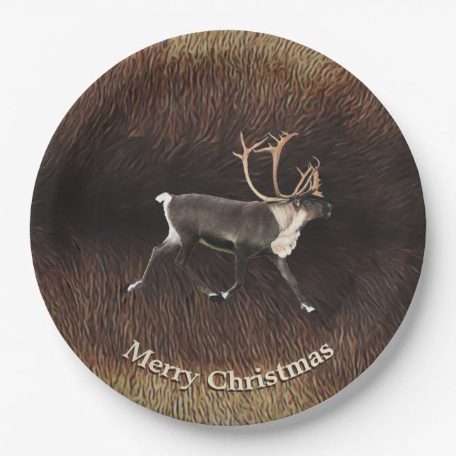 Bull Kariou (Reindeer) Pappteller (Vorderseite)