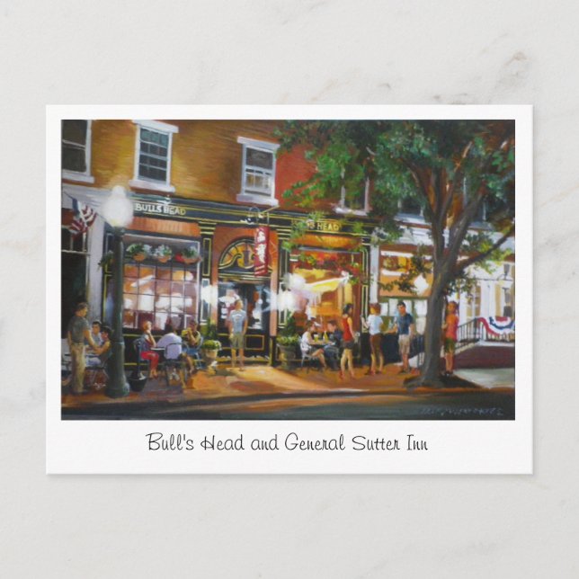 Bull-Kopfkarte Postkarte (Vorderseite)