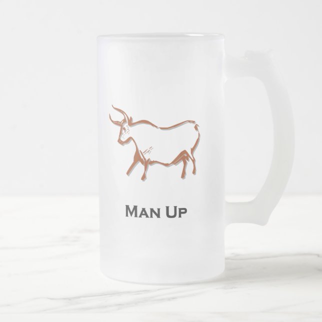 Bull-Mann Mattglas Bierglas (Rechts)