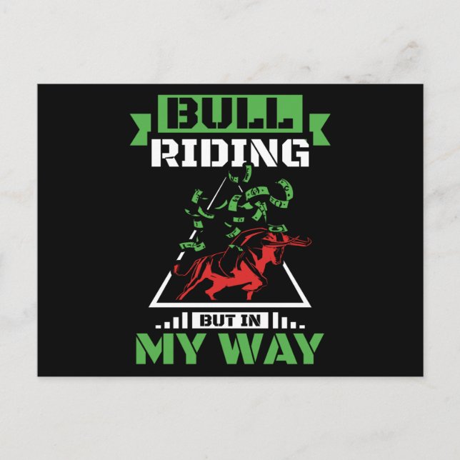 Bull Market Trading Investing Postkarte (Vorderseite)