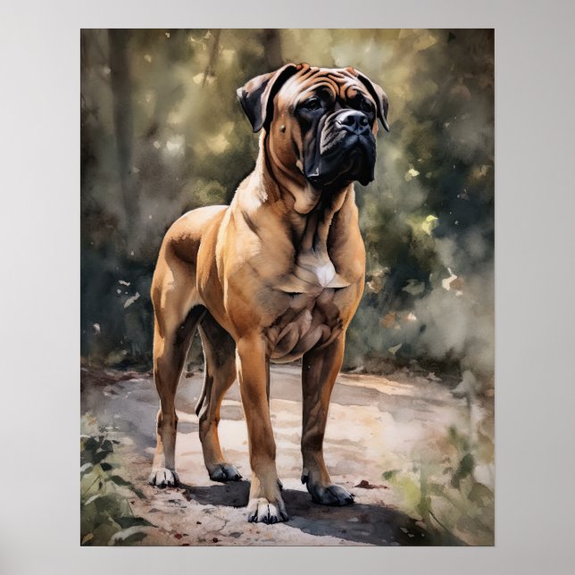 Bull Mastiff Dog Art Print Poster (Vorne)