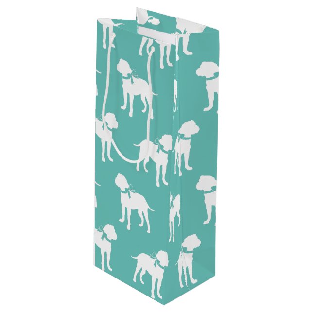 Bull Mastiff Doppy Puppy Bullmastiff Geschenktüte Für Weinflaschen (Vorderseite Schrägansicht)