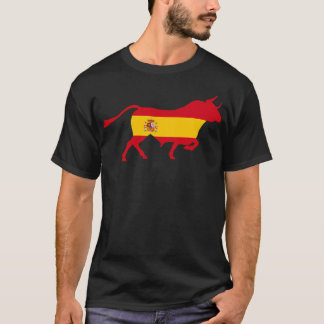 Bull mit den Farben der Flagge Spaniens T-Shirt