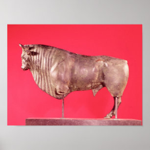 Bull mit drei Hörnern aus Avrigney Poster