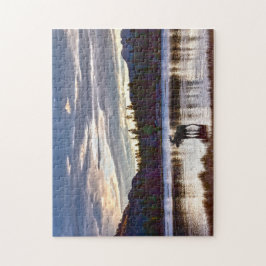 Bull Moose am Sprague Lake, Colorado, bei Morgendä Puzzle