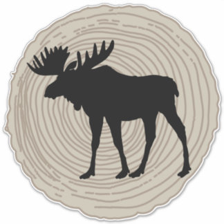 Bull Moose Animal Nature Rustic Aufkleber