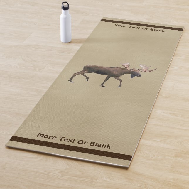 Bull Moose auf altem Papier Yogamatte (Beispiel)