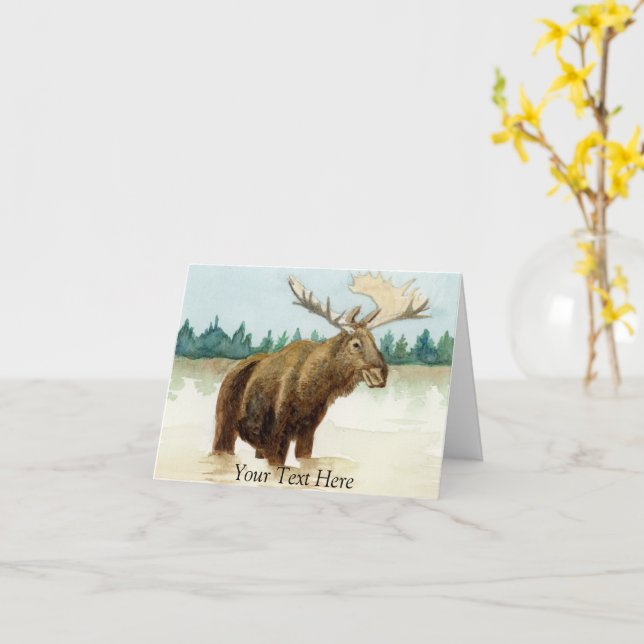Bull Moose Karte (Gelbe Blume)