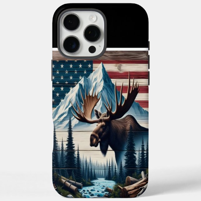 Bull Moose & Mountain Case-Mate iPhone Hülle (Rückseite)