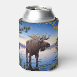 Bull Moose Mountain River Scene Can Cooler Dosenkühler
