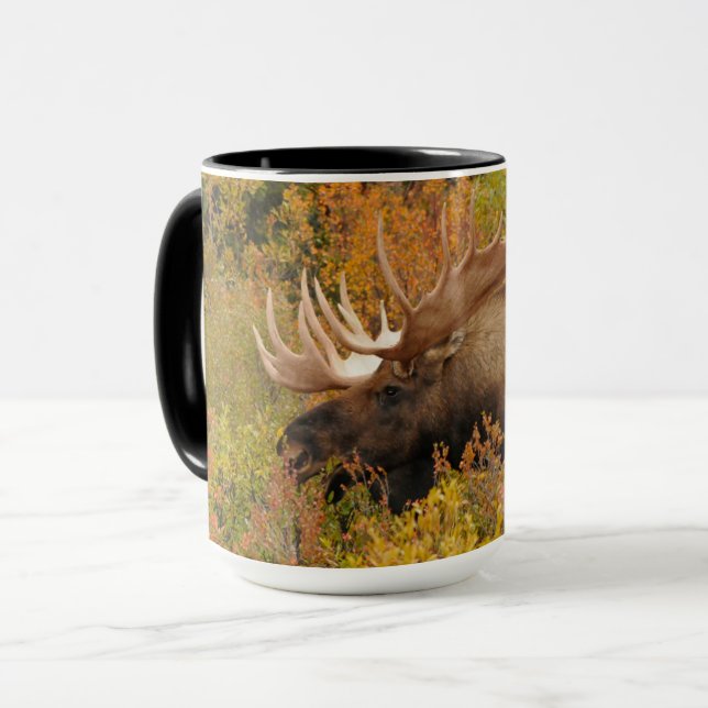Bull Moose | Nationalpark Denali, Alaska Tasse (Vorderseite Links)