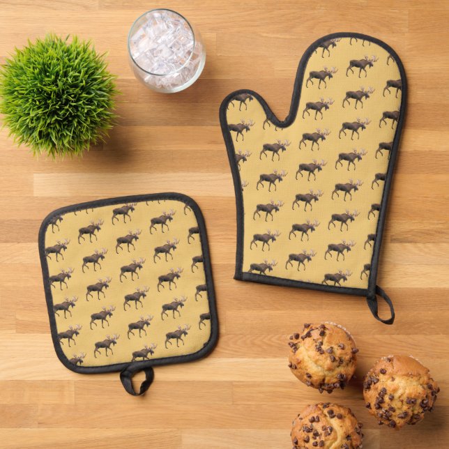 Bull Moose Ofenhandschuh & Topflappen-Set (Oben Unten)