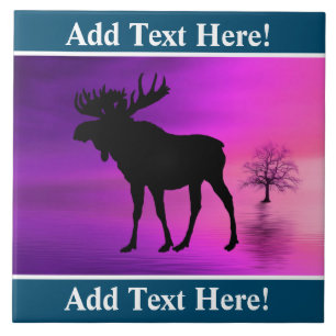 Bull Moose-Silhouette Fliese