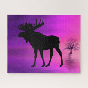 Bull Moose-Silhouette Puzzle