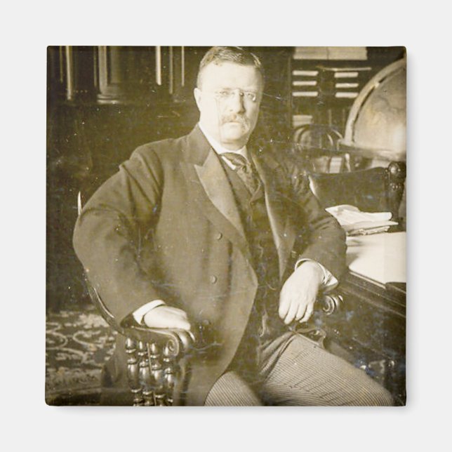 Bull Moose Teddy Roosevelt Vintage Magnet (Vorne)