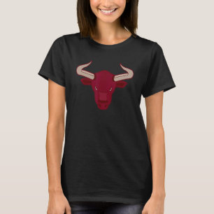 Bull Motif Kuh Print Beef Ox Imprint Animal Blank T-Shirt
