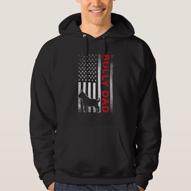 Bull oder Pitbull Hund VATER Vintag amerikanische  Hoodie (Vorderseite)