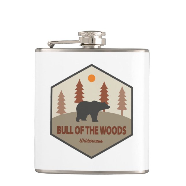 Bull of the Woods Wilderness Oregon Bear Flachmann (Vorderseite)