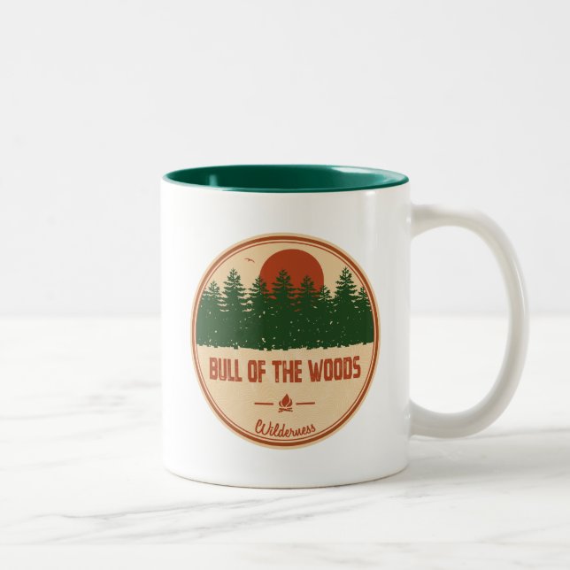 Bull of the Woods Wilderness Oregon Zweifarbige Tasse (Rechts)