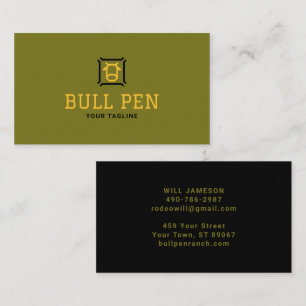 Bull Pen Logo Finanz- oder Stärkemarkenzeichen Visitenkarte
