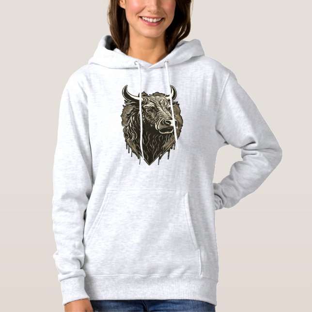 Bull Portrait Hoodie (Vorderseite)