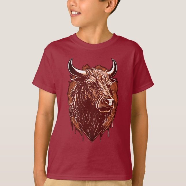 Bull Portrait T-Shirt (Vorderseite)