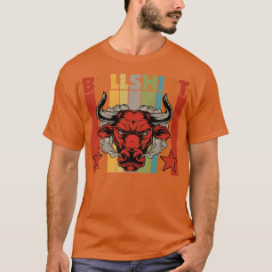 Bull Retro Kuh Rind Bauer Calf Tier Rinder BH T-Shirt
