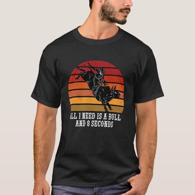 Bull Rider Bull Rodeo 1 T-Shirt (Vorderseite)